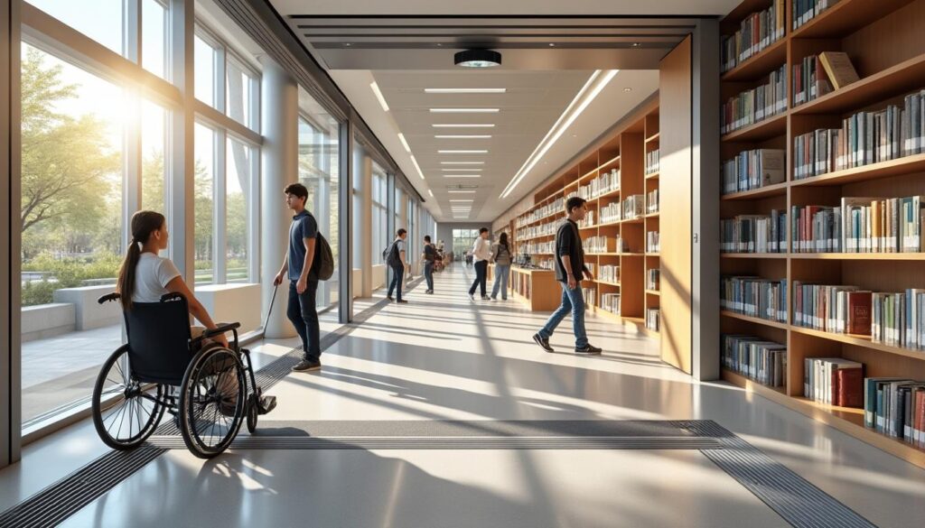 découvrez comment les normes d'accessibilité facilitent l'accès des étudiants handicapés aux bibliothèques universitaires, garantissant un environnement inclusif et adapté à tous.